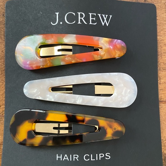 J. Crew Tortoise Clip Pack Barrettes. Set of 3. - Picture 2 of 6